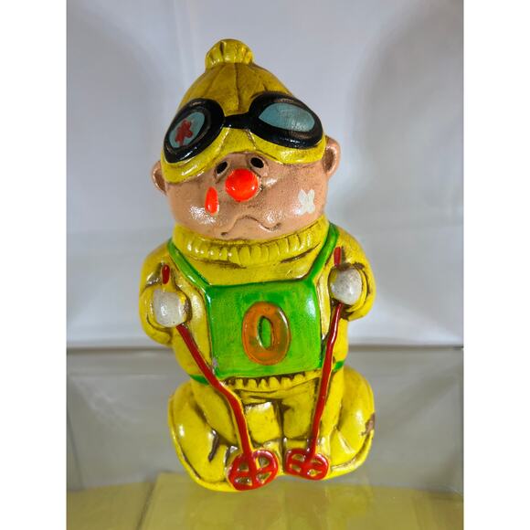 Rare Vintage Happy Sad Skier Bank - Picture 4 of 16